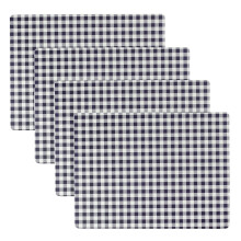 Benson Mills Cork Placemats Set of 4 Thick Cork Place Mats for Kitchen and Dining Tables Easy Clean Table Mats 12 x 16 Rectangular Set of 4 Gingham Ch