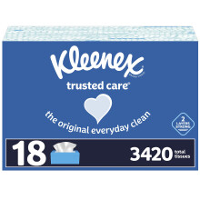 Kleenex Trusted Care Kosmetikt  cher, 190 St  ck, 18 St  ck, 3  420 T  cher insgesamt