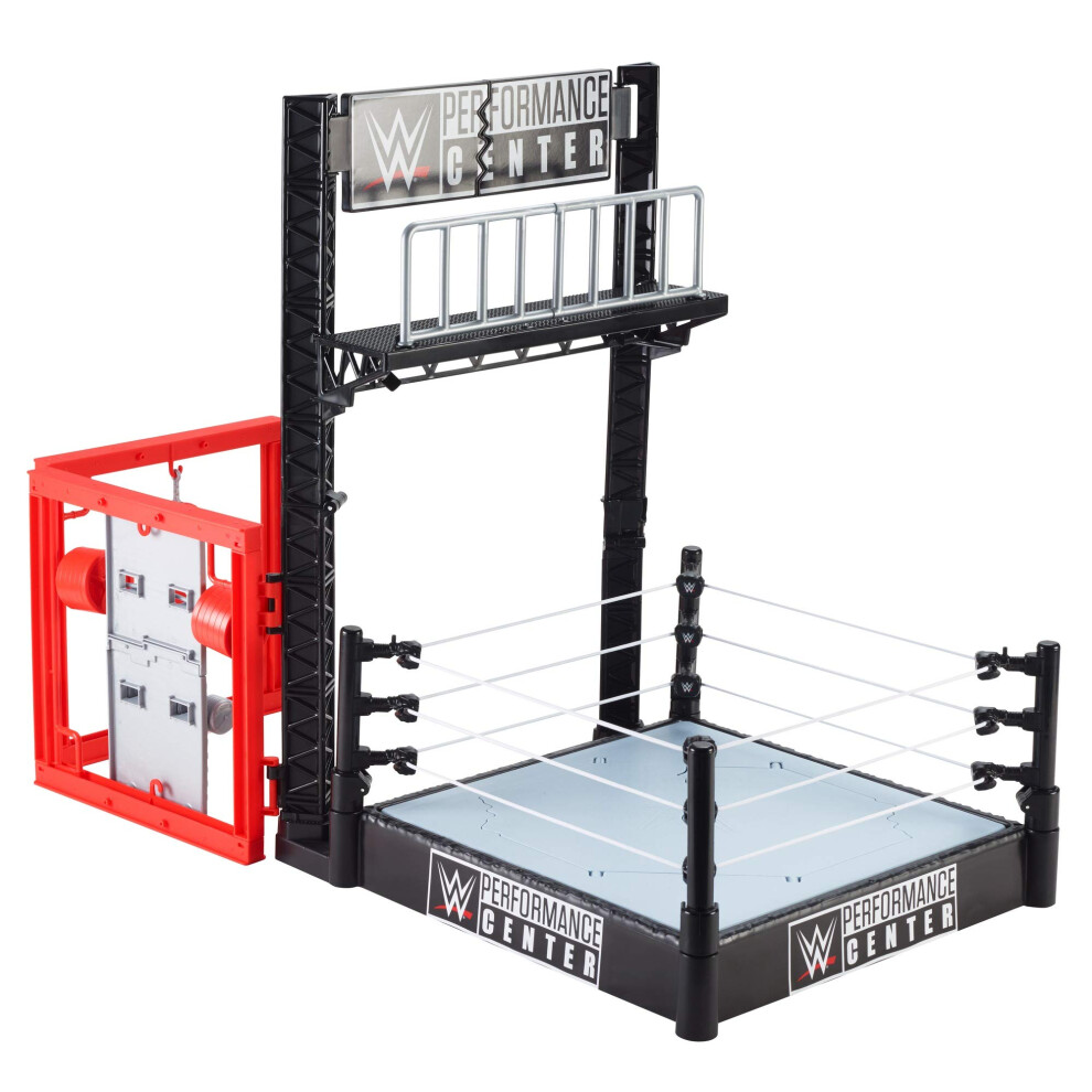 Mattel WWE Wrekkin Performance Center Playset With Gym Breakable Accessories Collapsible Scaffolding Breakaway Sign Collapsible Ring & Easy Reasse