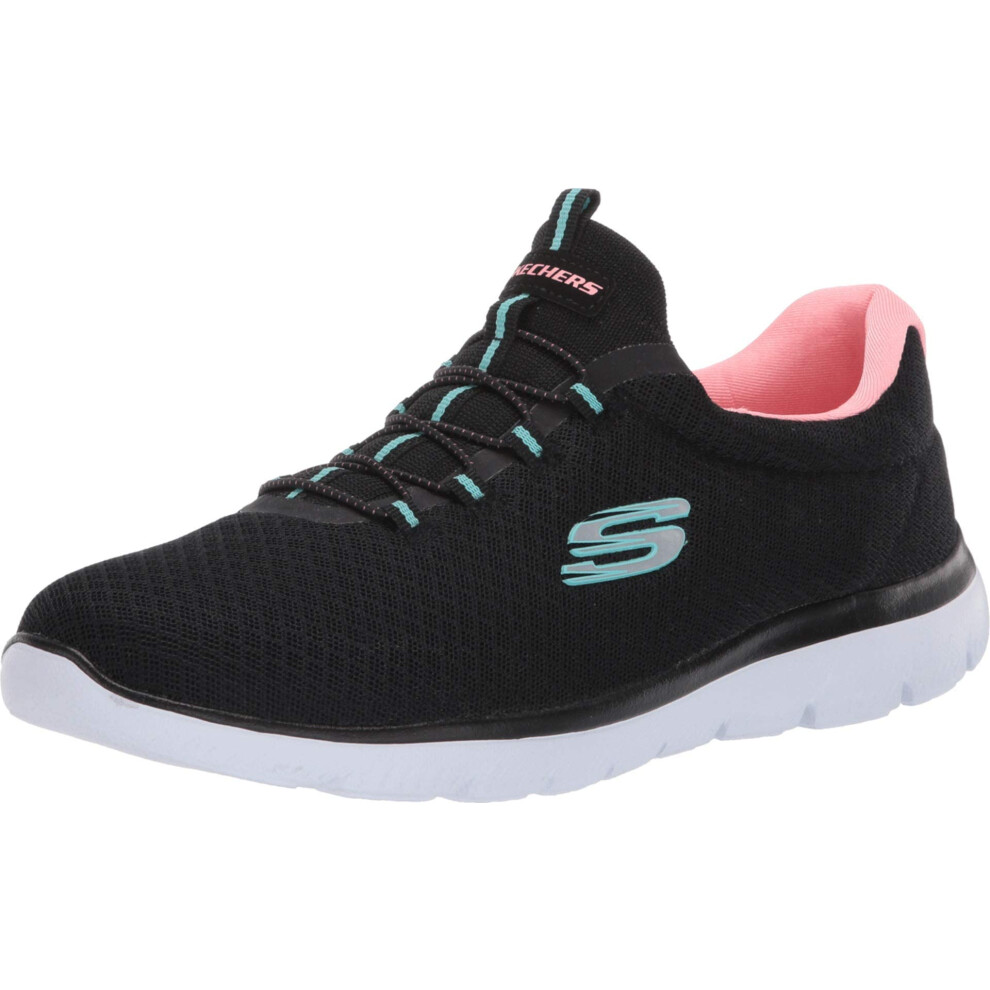 Skechers Women's Summits Sneaker Black/Pink 10