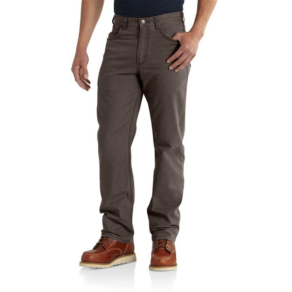 Carhartt Mens Rugged Flex Rigby Five Pocket Big & Tall Pants Dark Coffee 46W X 32L Big Tall US