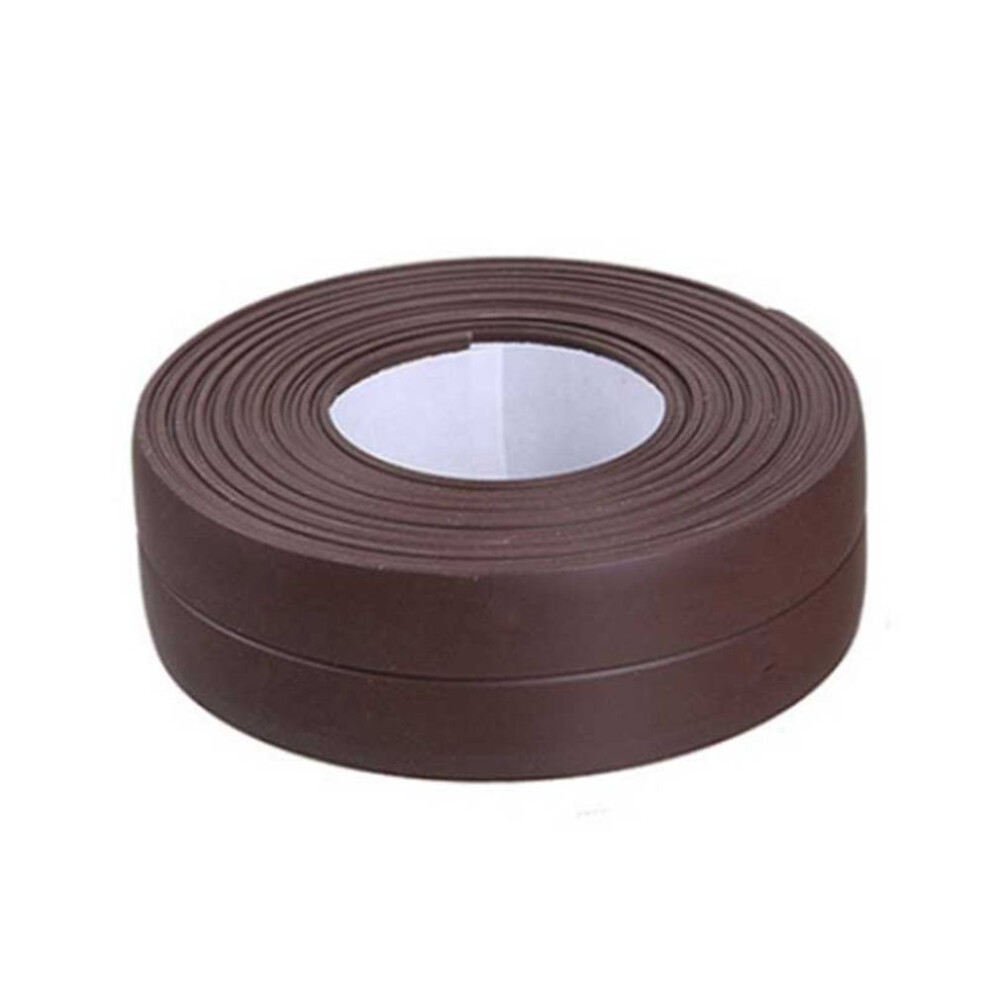 (brown) Pvc Sealing Strip Tape Bathroom Bath Toilet Caulk Tape Self Adhesive Waterproof Mildew Proof Tapes For Kitchen Sink Wall Corner