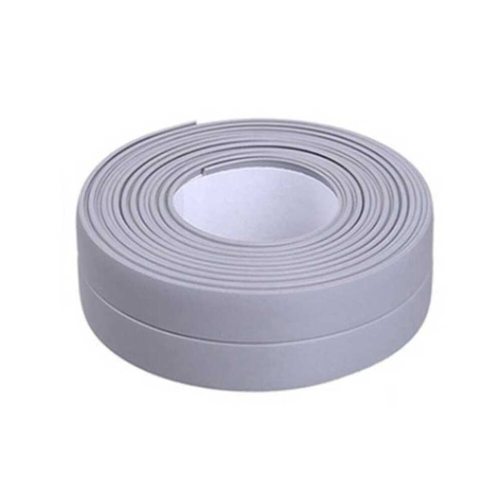 (grey) Pvc Sealing Strip Tape Bathroom Bath Toilet Caulk Tape Self Adhesive Waterproof Mildew Proof Tapes For Kitchen Sink Wall Corner