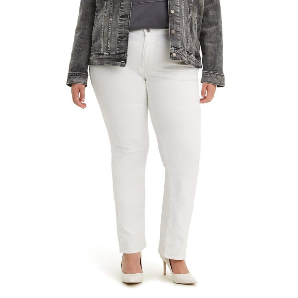 Levi's Women's Plus-Size Classic Straight Jeans Simply White 39 US 24 R