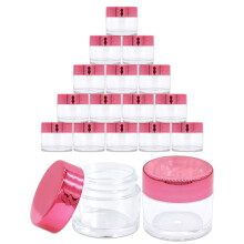 Beauticom 7 Gram / 7 ML Dikke Wand Ronde Lekvrije Heldere Acryl Potten voor Schoonheidscr?e Cosmetica Zalven Scrubs (72 Stuks Bodem Doorzichtige Basi
