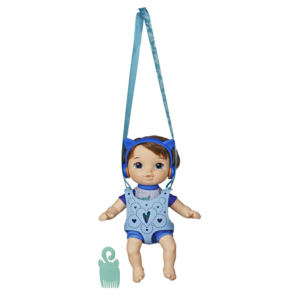 Baby Alive Littles Carry N Go Squad Little Matteo Brown Hair Boy Doll Carrier Accessories Toy For Kids Ages 3 Years & Up