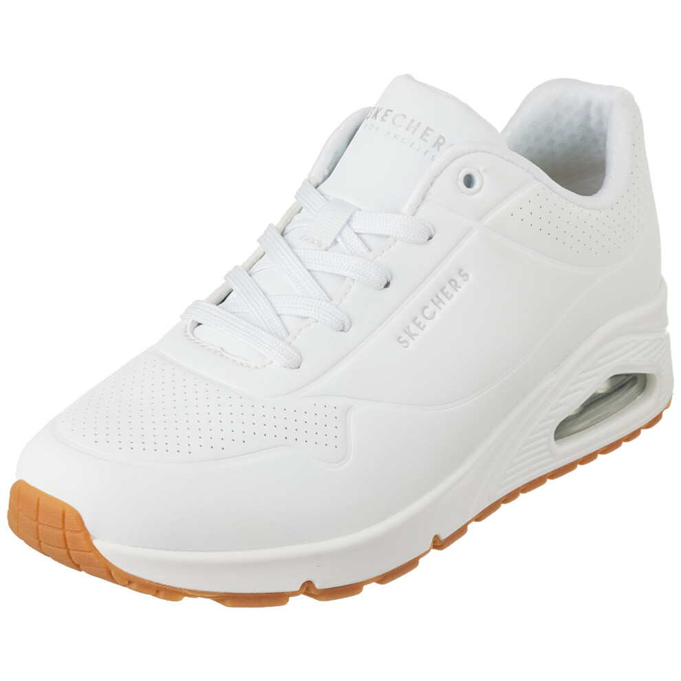 Skechers Women's Uno-Stand On Air Sneaker White/Gum 5 Wide