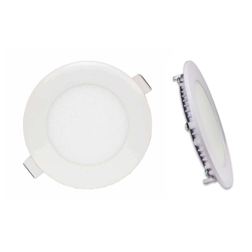 Lowenergie (6w Round, 4000K White) LED Ceiling Panel Light Recessed Down Lighting Bulb Round or Square