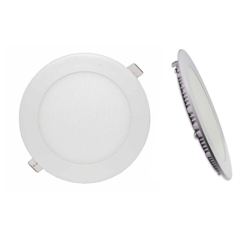 Lowenergie (12w Round, 4000K White) LED Ceiling Panel Light Recessed Down Lighting Bulb Round or Square