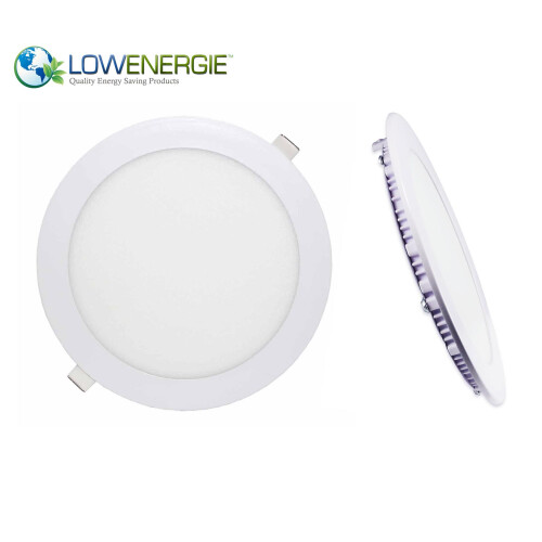 Lowenergie (18w Round, 6000K Day White) LED Ceiling Panel Light Recessed Down Lighting Bulb Round or Square