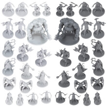 Path Gaming 38 Miniatures Fantasy Tabletop RPG Figures for Dungeons and Dragons Pathfinder Roleplaying Games. 28MM Scaled Miniatures 10 Unique Desig