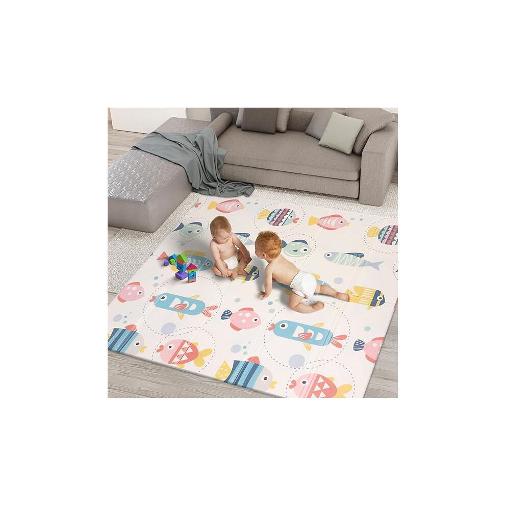 kidoola Reversible Large Baby Play Mat Soft Playmat for Baby's Crawling, Tummy Time Thick Floor Mats for Children, Toddlers & Babies Ideal for Floor