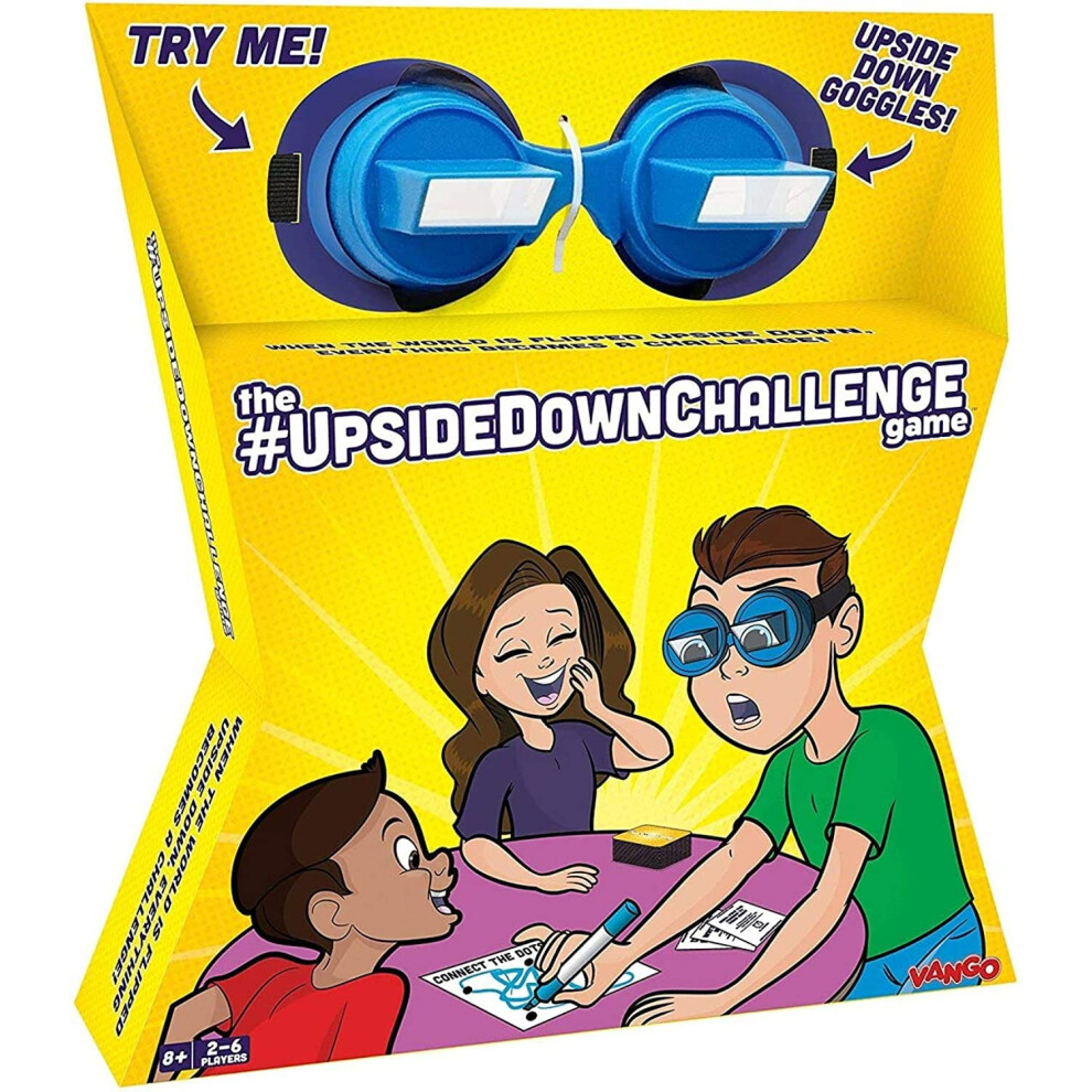 Vango UpsideDownChallenge Game For Kids & Family - Complete Fun Challenges With Upside Down Goggles - Hilarious Game For Game Night And Parties - Ages