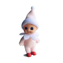 WULEEUPER apr babaman baba | Karcsonyi miniatur man dekorci | jszltt ajndk | Baby Grow Elf babk lbbal s cipovel (rzsaszn)