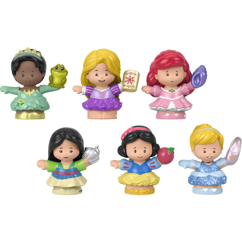 Fisher-Price Little People Toddler Toys Disney Princess Set With 6 Character Figures For Preschool Pretend Play Ages 18+ Months Amazon Exclusive