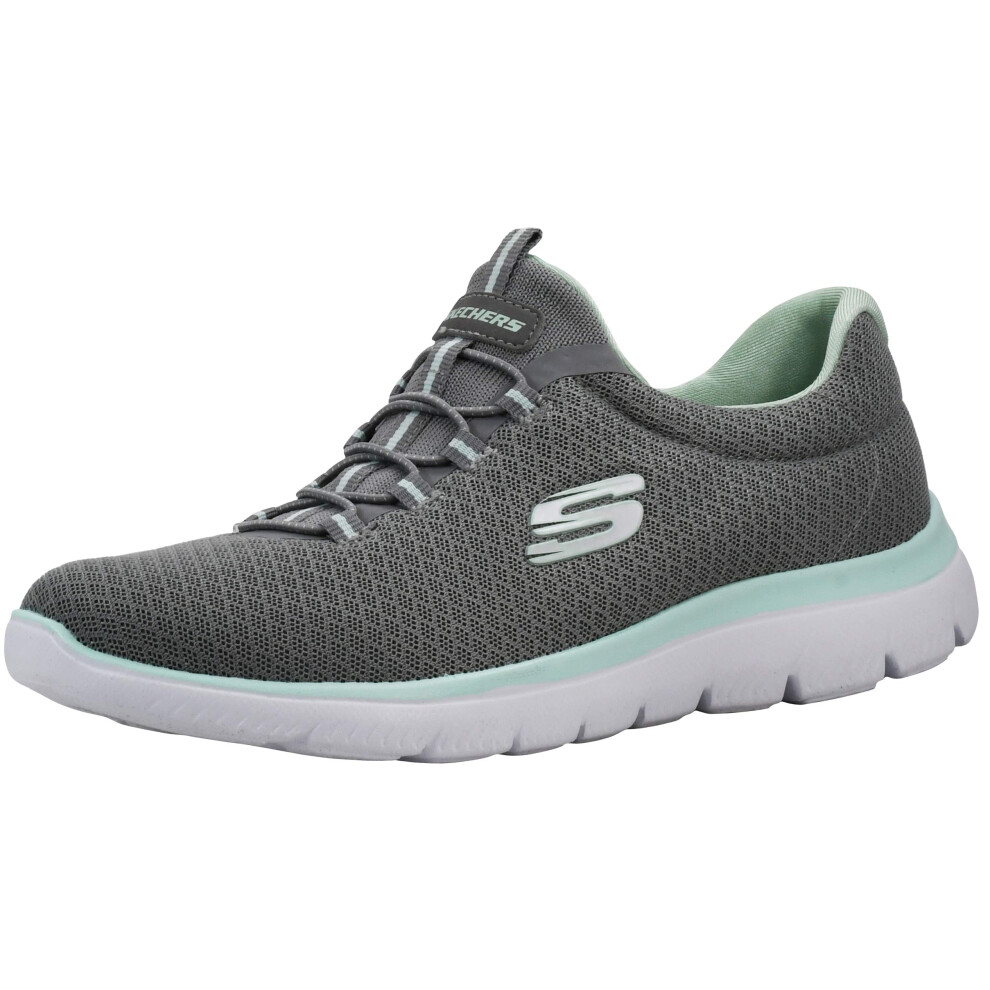 Skechers Sport Women's Summits Sneaker Grey/Aqua 6.5 W