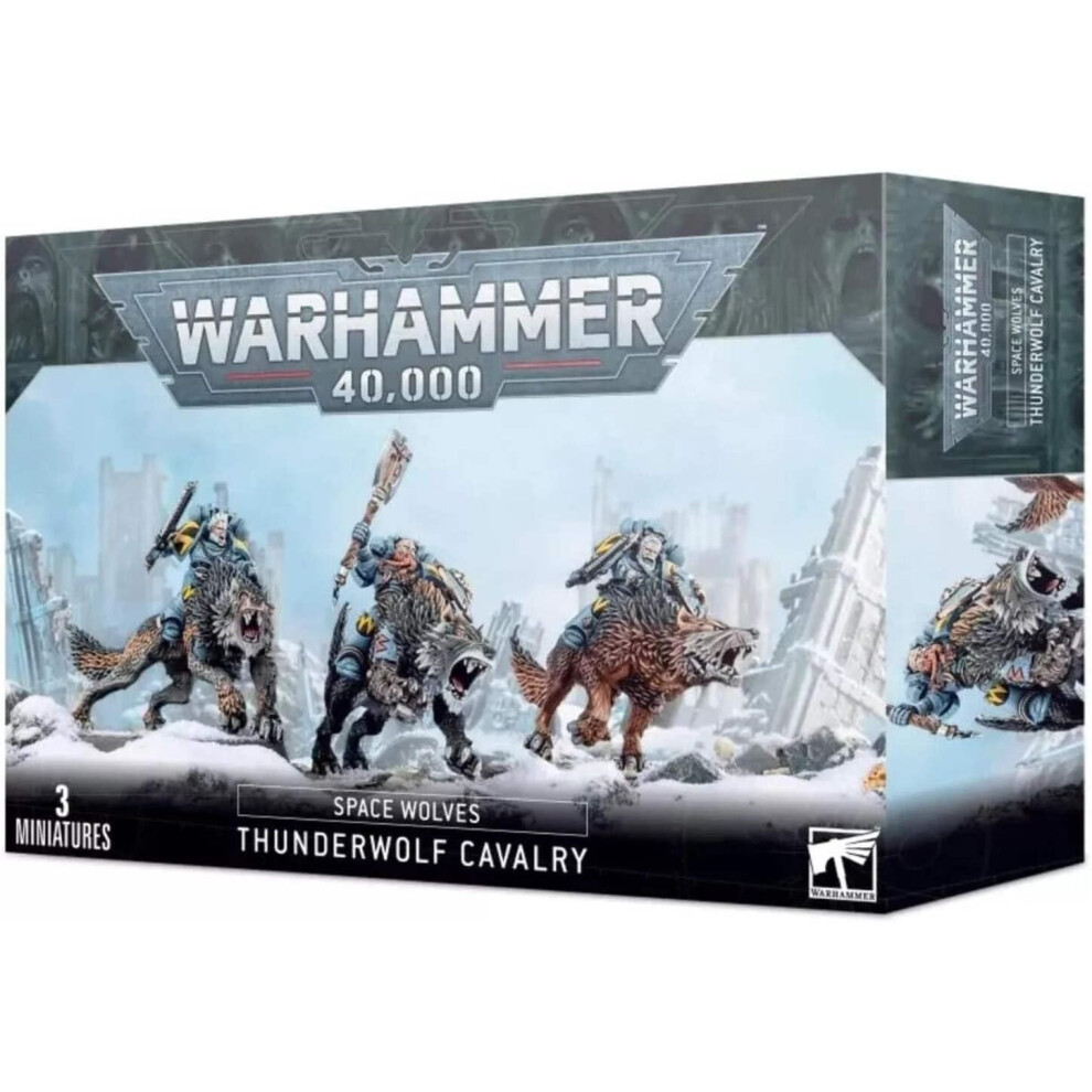 Games Workshop 99120101091 Space Wolves Thunder Wolf Cavalry Action Figure Black