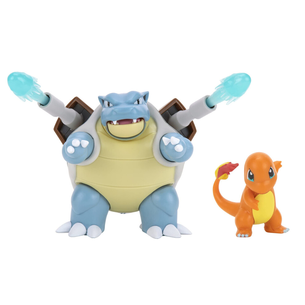 Pok?mon Pok?mon Battle Figure 2 Pack Blastoise & Charmander - 4.5-inch Blastoise Figure 2-inch Charmander Figure - Toys For Kids Fans - Amazon Exclus