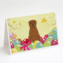 Easter Eggs Dogue de Bourdeaux Greeting Cards and Envelopes Pack of 8