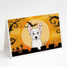 Balenie 8 halloweenskych blaho   elan    a ob   lok s mot   vom Westie