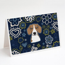 Balenie 8 pohladn   c a ob   lok s modr   mi kvetmi a mot   lom Beagle