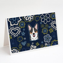 Balenie 8 blaho   elan    a ob   lok s modr   mi kvetmi Tricolor Corgi