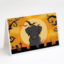 Balenie 8 halloweenskych pohladn   c a ob   lok s ciernym labradorom