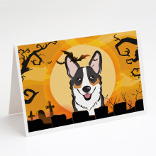 Balenie 8 trikol   rnych blaho   elan    a ob   lok s halloweenskym mot   lom corgi