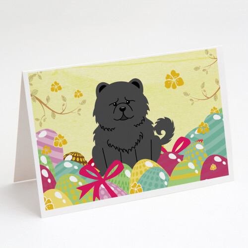 Osterkarten Chow Chow Schwarz mit Umschlägen, 8er-Pack