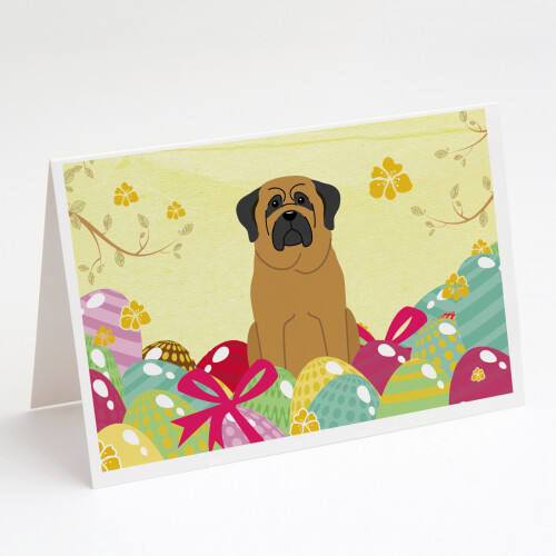 Oster-Eier Mastiff Grußkarten und Briefumschläge 8er Pack