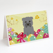 Easter Eggs Glen of Imal Grey Greeting Cards and Envelopes Pack of 8