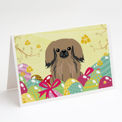 Osterkarten Pekingese Tan mit Umschlägen, 8er Pack