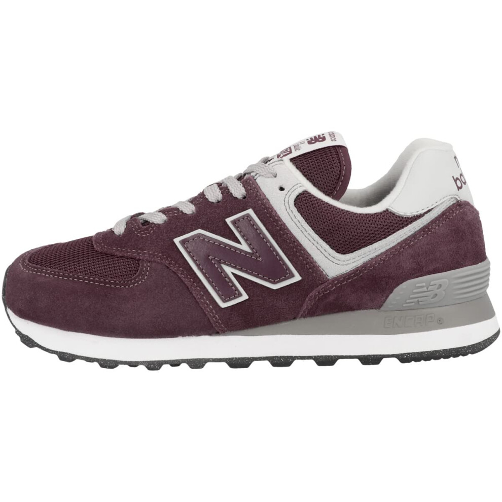 New Balance Womens 574 V3 Sneaker Burgundy/White 11.5 US