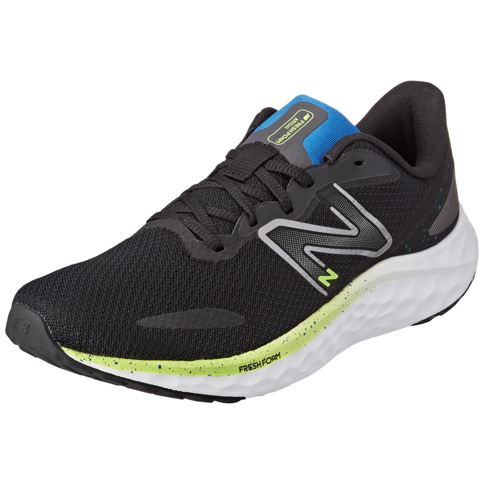 New Balance Men's Fresh Foam Arishi V4 Running Shoe Black/Pixel Green/Cobalt 14