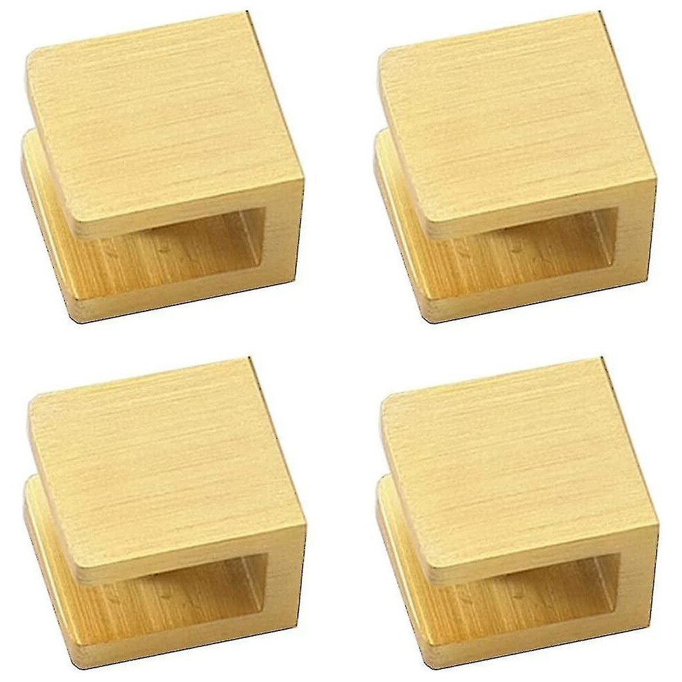 Pack Of 4 Glass Clamp, No-Drill-On-Glass Glass Holder Shelf Bracket Clip Support (For 8Mm-10Mm Glass, Gold) 3247719467497