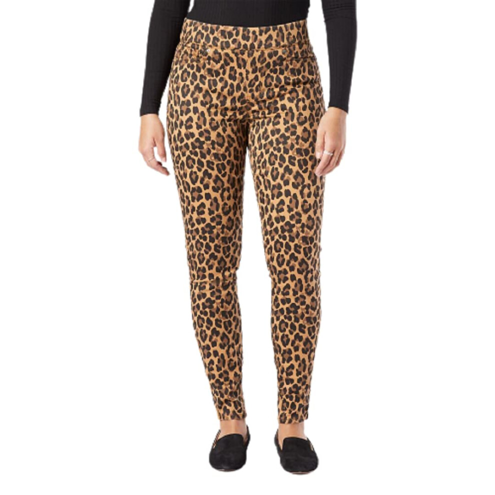 Levi Strauss Signature Gold Women's Totally Shaping Pull-on Skinny Jeans Available In Plus Size Kalahari Cheetah Brown 28 Medium