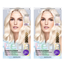 Loreal Paris Feria Hyper Platinum Hair Bleach Lifts op til 8 niveauer inkluderer Anti Brass Purple Conditioner Hyper Platinum Blonde Hair Dye Kit