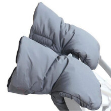 (Grey) 1 Pair Stroller Gloves Universal Pram Hand Muffs, Anti-freeze Stroller Mittens Cart Gloves Gear Shopping Cart Hand Warmers Waterproof Winter Gloves Wi