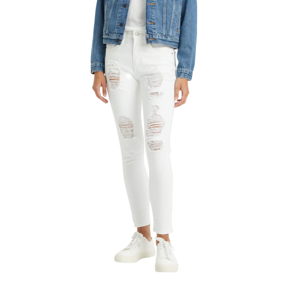 Levi's Women's 721 High Rise Skinny Jeans Also Available In Plus White Destructed 34 Short