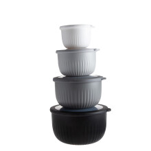 Gatiti cu boluri de preparare culori cu capacele lat ?i profund plastic cuiburi mici set de boluri de amestecare cu capace cu 8 buca?i - boluri a