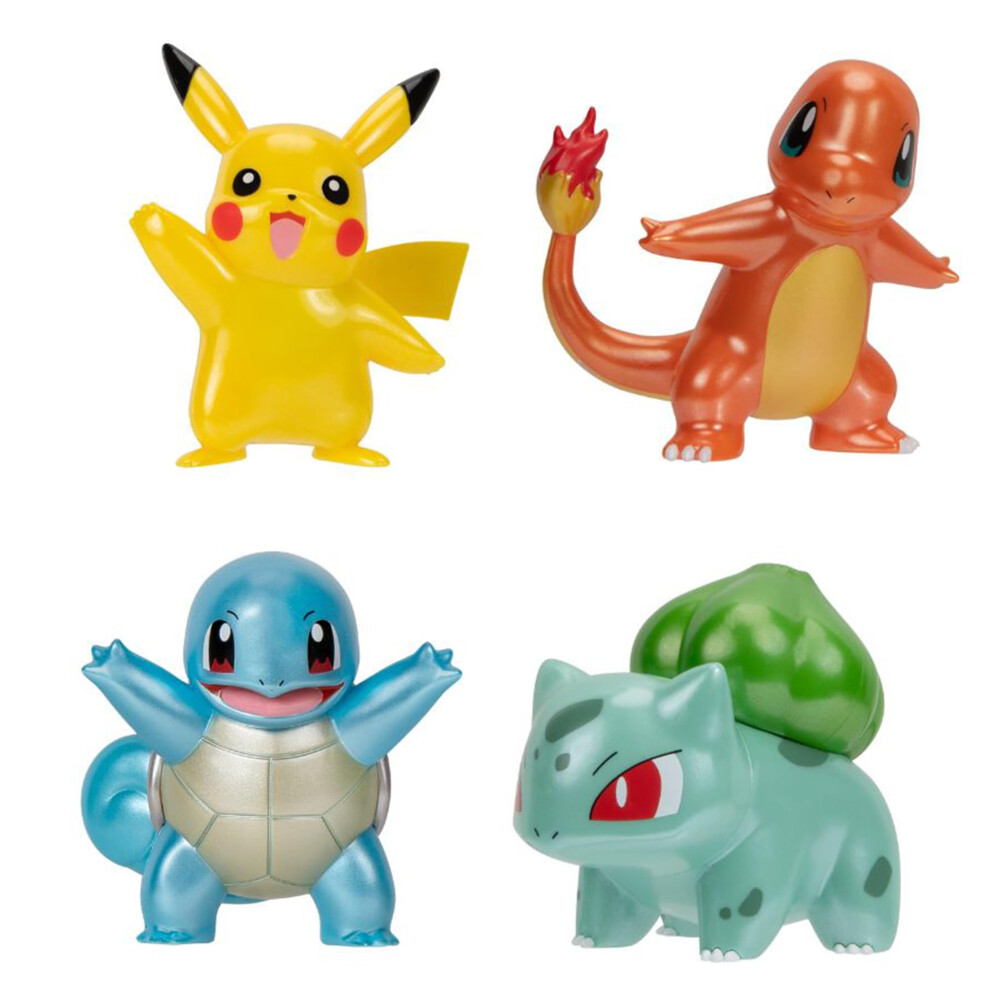 Pok?mon Select Metallic Battle Pack - Four 3-inch Battle Figures With Special Metallic Finish