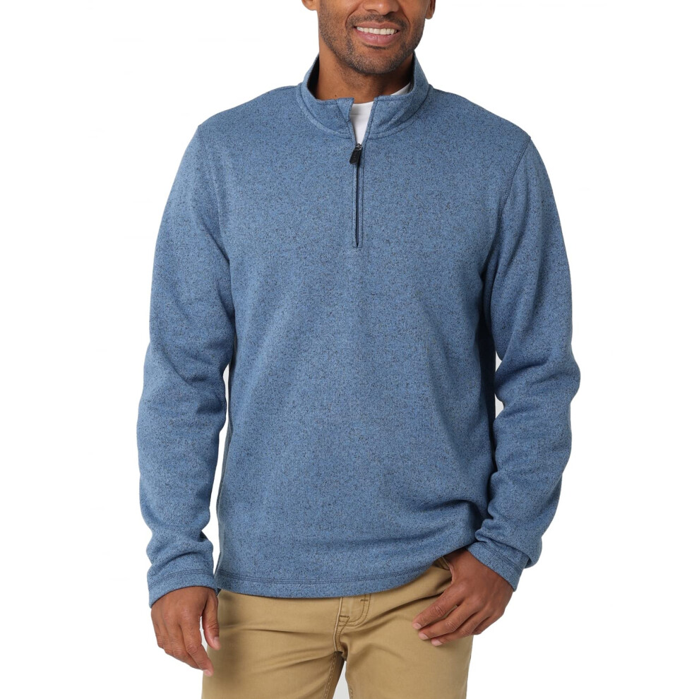 Wrangler Authentics Men's Long Sleeve Fleece Quarter-Zip Riviera X-Large