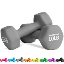 Balelinko Home Gym Equipment Workouts Strength Training Weight Loss Pilates Weights Yoga Sets Weights for Women Men Seniors and Youth 10LB Gray Pa