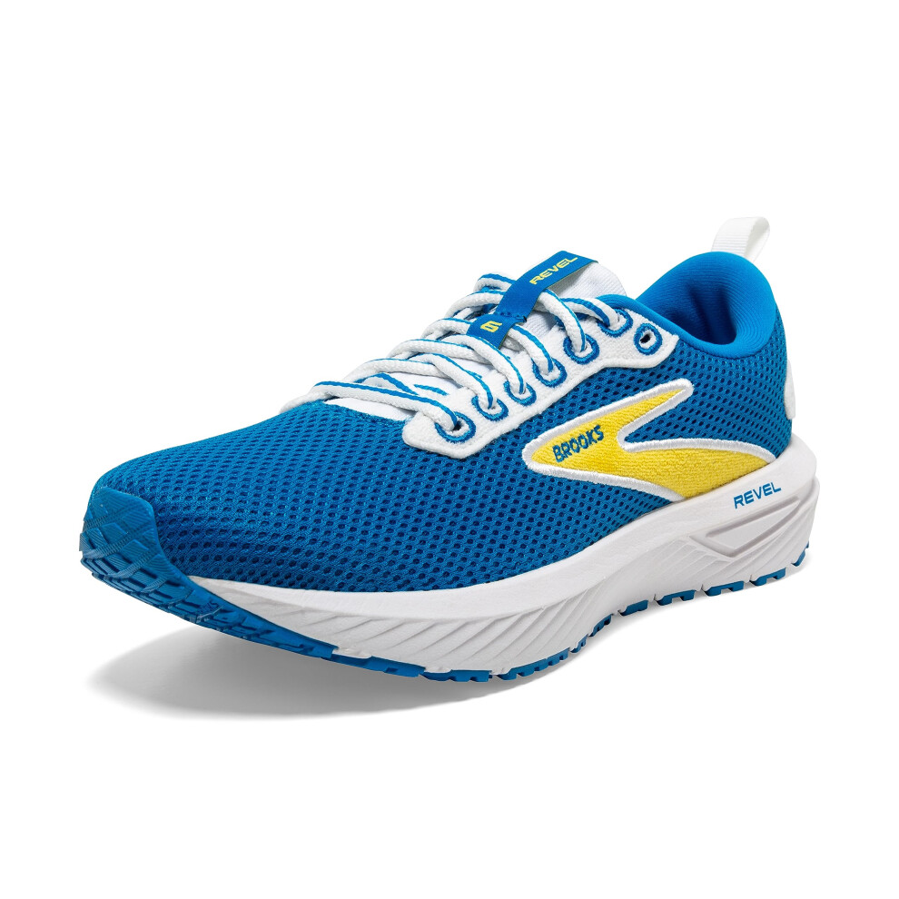 Brooks Womens Revel 6 Neutral Running Shoe - Blue/Yellow - 5 Medium