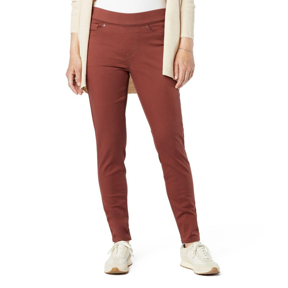 Levi Strauss Signature Gold Women's Totally Shaping Pull-on Skinny Jeans Available In Plus Size Cherry Mahogany 4 Short