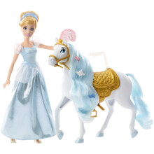 Mattel Disney Princess Toys Hamupipoke divatbaba s l nyeregkeflheto srnnyel s farokkal, valamint stlus kiegsztokkel a film ihlette