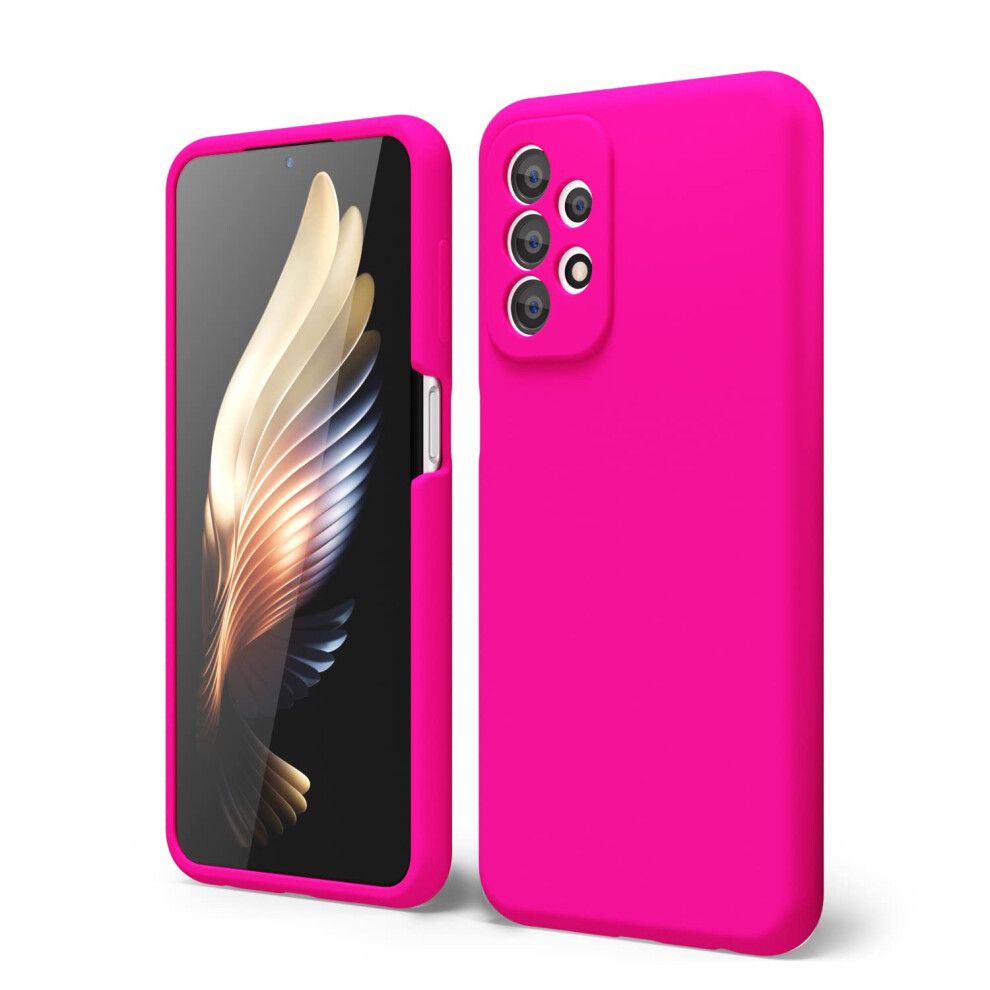 Oakxco Coque De Protection En Silicone Liquide Pour Samsung Galaxy A23 5G, Couleur Unie, Fluorescente, Mignonne, Fine, Souple, En Caoutchouc Tpu, Liss-image