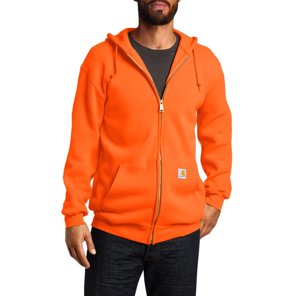 Carhartt Men's Loose Fit Midweight Full-Zip Sweatshirt Brite Orange X-Small