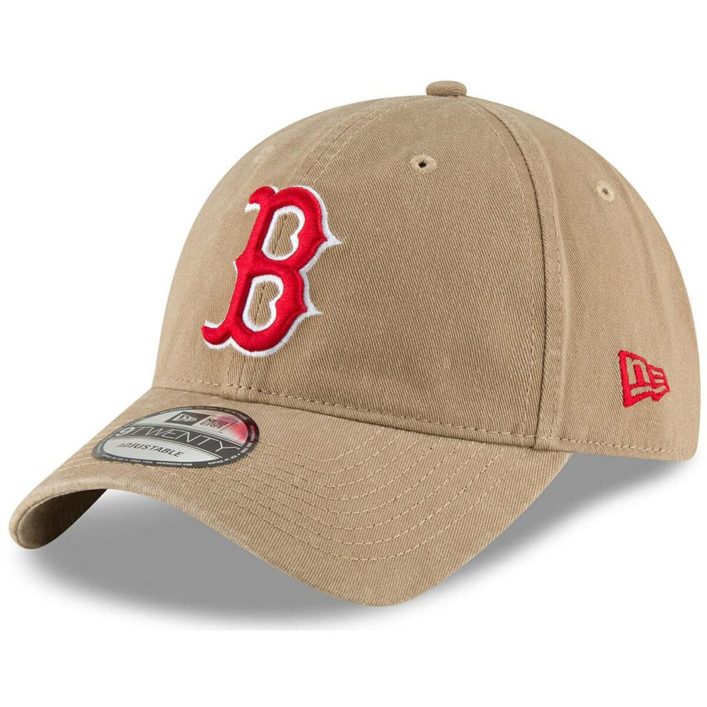 New Era MLB Khaki Core Classic 9TWENTY Adjustable Hat Cap One Size Fits All Boston Red Sox Khaki