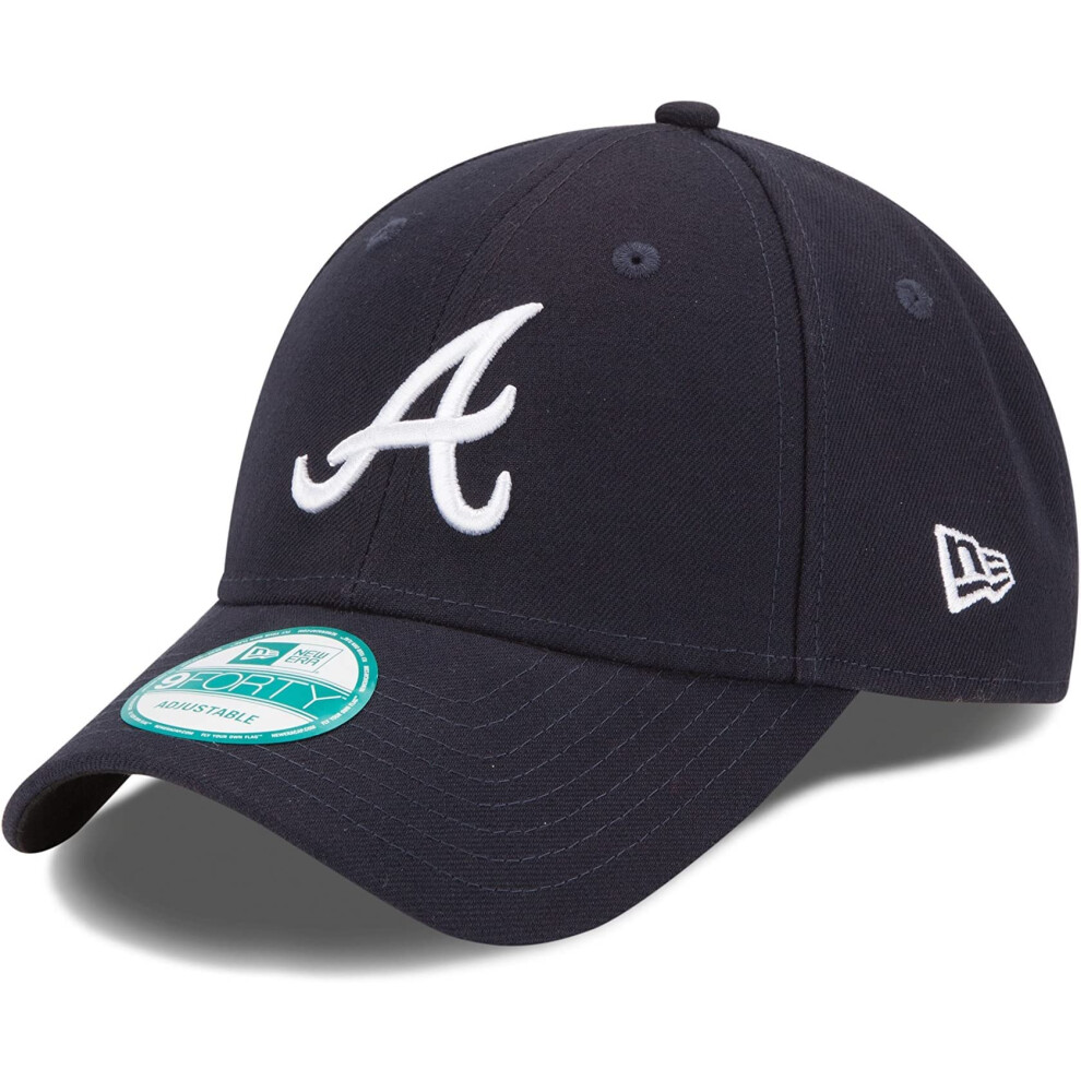 New Era MLB The League 9FORTY Adjustable Hat Cap One Size Fits All Atlanta Braves Navy